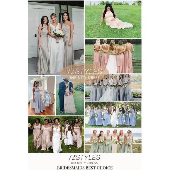 Convertible Infinity Dress Plus Size Multi-Way Bridesmaid Evening Formal - Picture 5 of 5